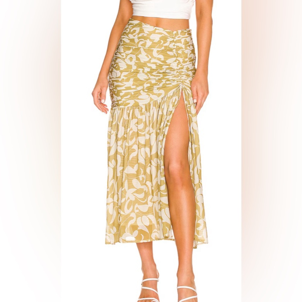 Mabel Midi Skirt in Swirl Print